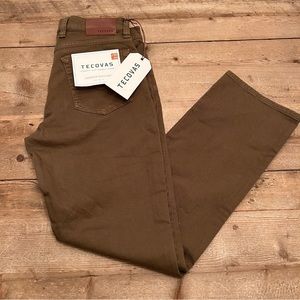 NEW Tecovas 5 Pocket Straight Cut Jeans Dark Olive sz. 32
